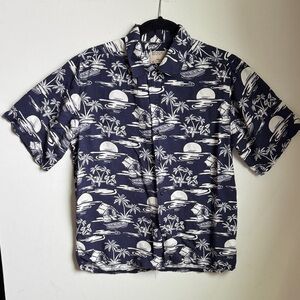 Bench Blue and White Palm Men's Shirt | Medium